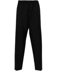 MM6 by Maison Margiela - Tapered-Leg Drawstring Trousers - Lyst