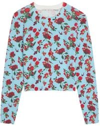 Alice + Olivia - Floral-Print Cardigan - Lyst