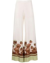 Adriana Degreas - Graphic-print Flared Trousers - Lyst