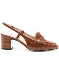 SCAROSSO - Escarpins Bianca 60 Mm À Effet Peau De Crocodile - Lyst