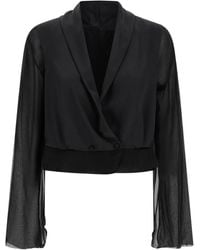 Alberta Ferretti - Blouse Met V-Hals - Lyst