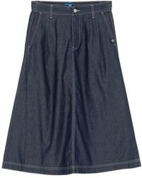 SPORT b. by agnès b. - Chambray Midi Skirt - Lyst
