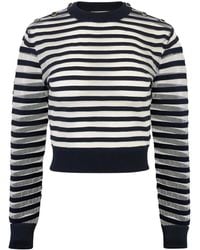 Nina Ricci - Transparent Striped Sweatshirt - Lyst