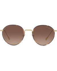 Giorgio Armani - Tortoiseshell Round Frame Sunglasses - Lyst