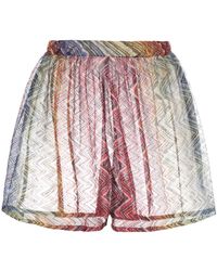 Missoni - Zigzag-print High-waisted Shorts - Lyst