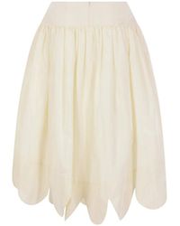 Simone Rocha - Scalloped-Hem Midi Skirt - Lyst