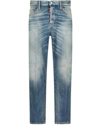 DSquared² - Faded-Wash Distressed Denim Jeans - Lyst