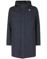 K-Way - Thomas Hooded Logo-Print Coat - Lyst