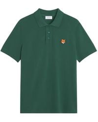 Maison Kitsuné - Fox Head Cotton Polo Shirt - Lyst