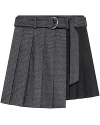 MSGM - Mini-Plooirok Met Ceintuur - Lyst