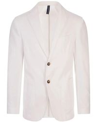 RUSSO CAPRI - Oxford Button Blazer - Lyst