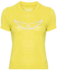 Zadig & Voltaire - Sorly Logo-intarsia Top - Lyst