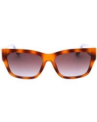 GUESS EYEWEAR - Tortoiseshell-Effect Rectangle-Frame Sunglasses - Lyst