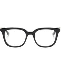 Gucci - Web-Stripe Square-Frame Glasses - Lyst