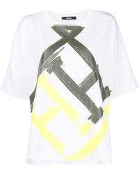 Herno - Logo-print Crew-neck T-shirt - Lyst