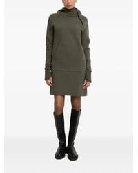 MARCELLA - Tompkins Asymmetric-Zip Hooded Mini Dress - Lyst