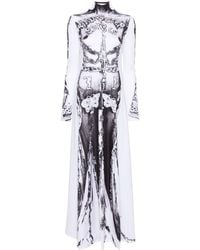 Jean Paul Gaultier - Vestido de fiesta Dentelle trompe l'oeil - Lyst