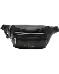 Calvin Klein - Logo-Print Zip-Fastening Belt Bag - Lyst