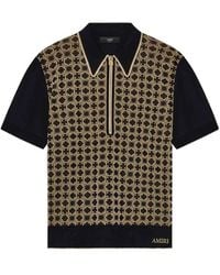 Amiri - Geribbeld T-Shirt Met Rits - Lyst