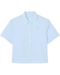 Lacoste - Petit Piqué-Effect Oversized Shirt - Lyst