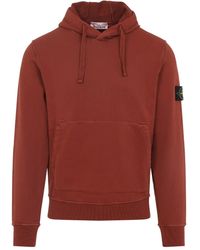 Stone Island - 6100062 Organic Cotton Fleece Hooded Sweatshirt - Lyst