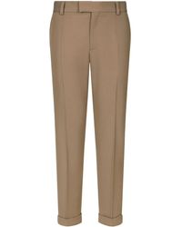 Dolce & Gabbana - Pressed-Crease Tapered Trousers - Lyst