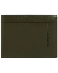 Piquadro - Coin Pocket Leather Wallet - Lyst