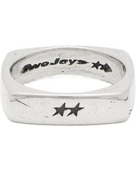 Twojeys - Star-Engraved Square-Frame Ring - Lyst