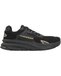 EA7 - Mesh Panelled Sneakers - Lyst
