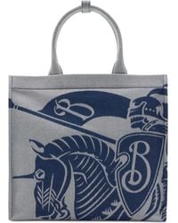 Burberry - Kleine Ekd Tote Bag Aus Canvas - Lyst