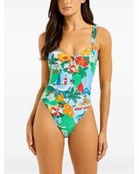 Seafolly - Maillot De Bain À Dos-Nu Et Anneau Sur Le Devant - Lyst
