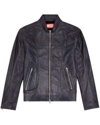 DIESEL - L-krix Leather Biker Jacket - Lyst