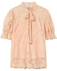 Twinset - Lace Bow Shirt - Lyst