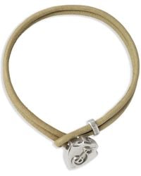 Burberry - Leather B Shield Bracelet - Lyst