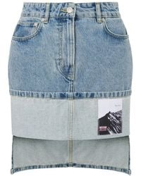Moschino - Logo-Appliqué Denim Skirt - Lyst