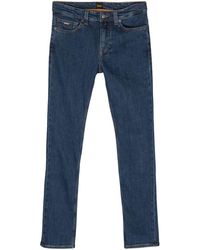 BOSS - Mid-rise Slim-fit Jeans - Lyst