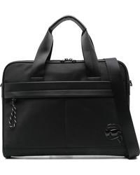 Karl Lagerfeld - Maletín para portátil con placa del logo - Lyst