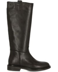 Julie Dee - Round-Toe Leather Boots - Lyst