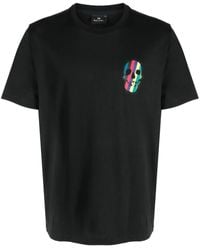 Paul Smith - Skull-Patch Organic Cotton T-Shirt - Lyst