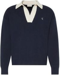Calvin Klein - Embroidered-Logo Sweater - Lyst
