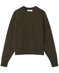 Lanvin - Pullover Mit Zopfmuster - Lyst