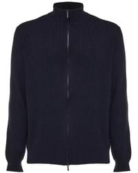 Loro Piana - Ribbed-Knit Zip-Up Cashmere Cardigan - Lyst