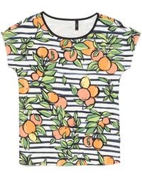 Marc Cain - Striped T-Shirt - Lyst