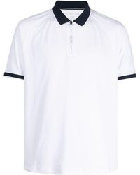 Michael Kors - Logo-print Zip-up Polo Shirt - Lyst