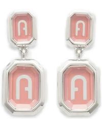 Furla - Pendiente Con Colgante De Logo - Lyst