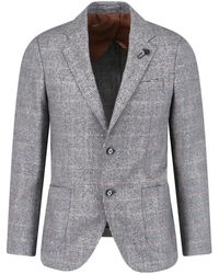 Lardini - Single-breasted wool blazer - Lyst