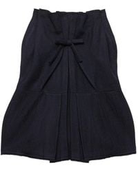 Prada - Jupe Mi-Longue Plissée À Détail De Nœud - Lyst