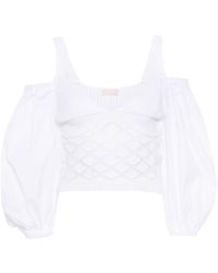 Liu Jo - Off-shoulder Cotton Top - Lyst