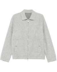 Eleventy - Zip-Up Checked Bomber Jacket - Lyst