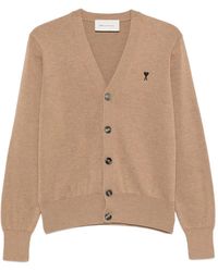 Ami Paris - Ami De Coeur V-Neck Cardigan - Lyst